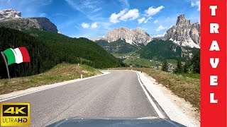 Driving in Italy 5 Campolongo Pass Pieve  Arabba  Corvara 4K 60fps [upl. by Miquela109]