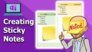 OneNote  Create a Sticky Note in 3 Easy Steps [upl. by Erasmo55]