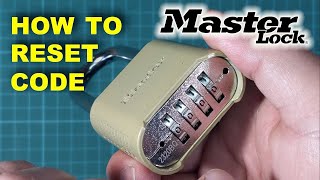 HOW TO CHANGE MASTER LOCK COMBINATION CODE [upl. by Svoboda579]