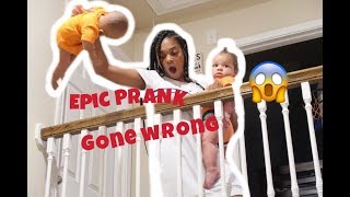 DROPPING BABY KHAZA FROM BALCONY PRANK ON BROTHER INSANE [upl. by Annawaj814]