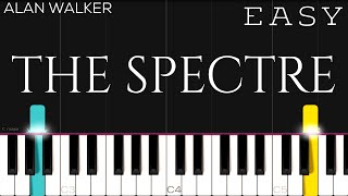 Alan Walker  The Spectre  EASY Piano Tutorial [upl. by Romulus]