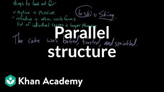 Parallel structure  Syntax  Khan Academy [upl. by Mada]