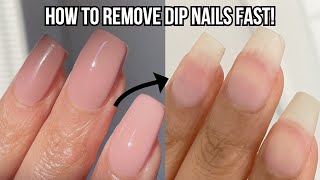 4 WAYS TO REMOVE DIP POWDER NAILS AT HOME  FAST amp EASY [upl. by Akinnej259]