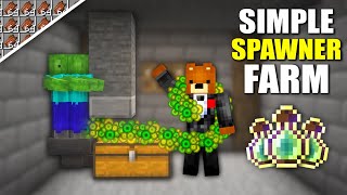 Minecraft Easy Zombie amp Skeleton Mob Spawner XP Farm  Tutorial 119 [upl. by Fesoj]