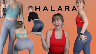 HALARA LEGGINGS TRYON HAUL  REVIEW [upl. by Nemraciram]