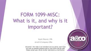 Form 1099MISC What is it and why is it important [upl. by Rachelle]