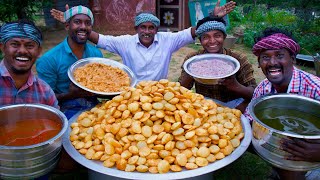 1000 PANI PURI  Golgappa Recipe Cooking in South Indian Village  How to make Pani Puri Recipe [upl. by Kcirrem]