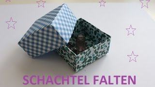 Easy DIY  PAPIERSCHACHTEL falten  Für kleine Geschenke [upl. by Aihseyt]