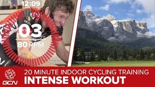 20 Minute Intense Workout Indoor Cycling Training – Passo Campolongo [upl. by Lauro]