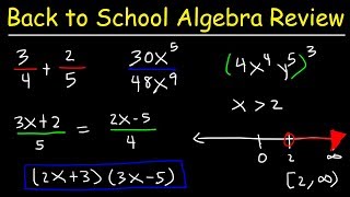 Algebra Review [upl. by Evadne]