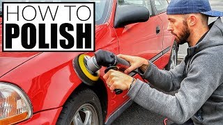 How To Polish A Car w Harbor Freight DA Polisher  Car Detailing and Paint Correction [upl. by Giustina]