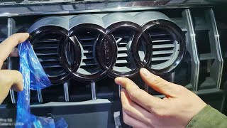 How to install Audi Led Emblem  Dynamic Light up Audi Emblem Installation Tutorial [upl. by Nere434]