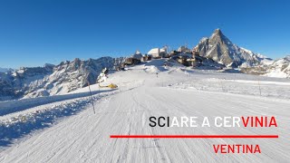 Sciare a Cervinia  POV Ski Ventina [upl. by Jaal]