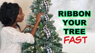 How to Ribbon a Christmas Tree  Easy amp Vertically [upl. by Ellenrad669]