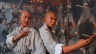 Jet Li e seu amigo na luta com bastões Shaolin 太极张三丰 Tai Chi Master 1993 [upl. by Frodina958]