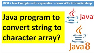 How to convert String to character array in java [upl. by Atalanti]