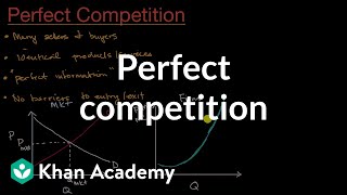 Perfect competition  Microeconomics  Khan Academy [upl. by Tioneb826]