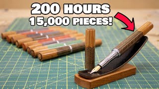 I spent 200 HOURS making 10 FOUNTAIN PENS  Woodturning challenge [upl. by Wunder]