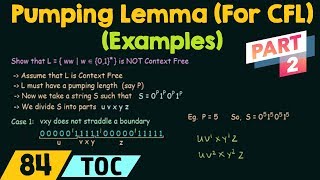 Pumping Lemma For Context Free Languages  Examples Part 2 [upl. by Rentsch175]