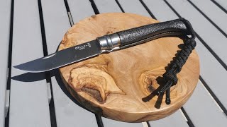 DIY CUSTOM OPINEL N°10 burnt wood [upl. by Gujral]