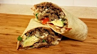 Carne Asada Burrito Recipe  How to make a Burrito [upl. by Araihc]