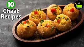 10 Chaat Recipes  Indian Street Food 10 MustTry Dishes [upl. by Bathsheba]