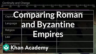 Comparing Roman and Byzantine Empires  AP US History  Khan Academy [upl. by Hcirdla]