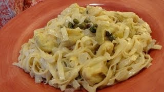 Canned Artichoke Heart Recipe  Artichoke and Caper Pasta [upl. by Jessalin903]