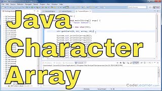 Java Tutorial  16  Read Characters from a String into a Char Array [upl. by Attenra]