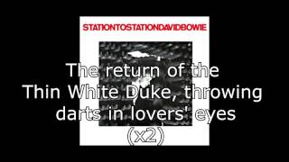 Station to Station  David Bowie  Lyrics [upl. by Ailerua]