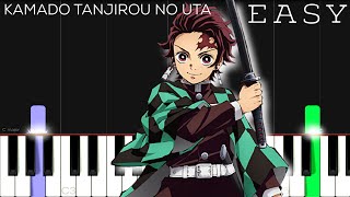 Demon Slayer  Kimetsu no Yaiba Ep19 ED  “Kamado Tanjiro no Uta”  EASY Piano Tutorial [upl. by Tak182]