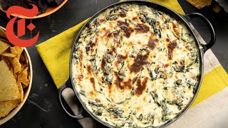 Cheesy Spinach Artichoke Dip  NYT Cooking [upl. by Larrej1]