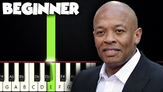 Dr Dre  Still DRE  BEGINNER PIANO TUTORIAL  SHEET MUSIC by Betacustic [upl. by Acirretahs]