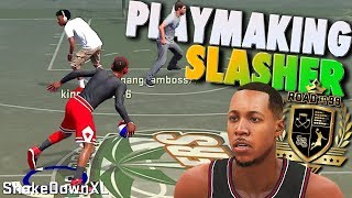 1on1 amp Playground  NEW SLASHING PLAYMAKER Build  NBA 2K18 Archetype [upl. by Nickey250]