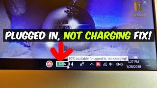 LAPTOP PLUGGED IN NOT CHARGING FIX [upl. by Enialehs]