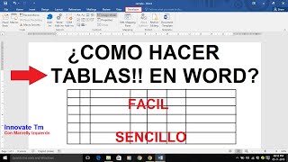 COMO HACER TABLAS EN WORD SUPER FÁCIL Y SENCILLO [upl. by Ahseenal560]