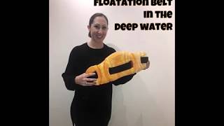 How to wear your floatation belt in the deep water  AQUA AEROBICS [upl. by Analat632]