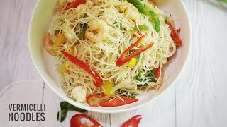 Easy StirFry Vermicelli Noodles  Fried Noodles [upl. by Navy]