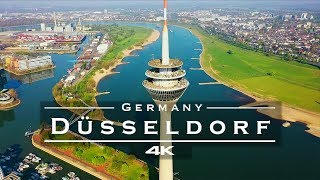 Düsseldorf Germany 🇩🇪  by drone 4K [upl. by Hcirteid910]