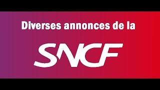 Diverses annonces de la SNCF [upl. by Yrrab619]