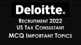 MCQ Important Topics Versant amp Aptitude  Deloitte India Recruitment 2022 US Tax Consultant [upl. by Leirvag386]