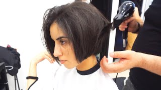 SUPER HAIRCUT  SHE WANTS SHORT HOTTEST EYE CATCHING BOB CUT [upl. by Ama]