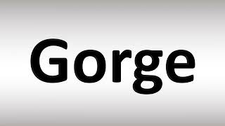 How to Pronounce Gorge Correctly [upl. by Naujd318]