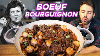 Julia Childs Boeuf Bourguignon  Jamie amp Julia [upl. by Osnofledi]