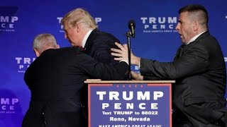 Donald Trump rushed off stage during rally in Nevada [upl. by Taite905]