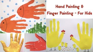 How to make Hand Painting for Kids  Easy Finger Painting  DIY  Crafts At Ease  Craftisode 31 [upl. by Nylegna]