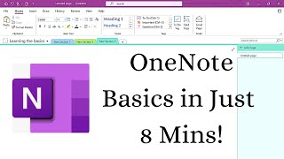 Learn OneNote Basics in Just 8 Minutes  OneNote 2016 Tutorial Part 1 in Hindi [upl. by Helene]