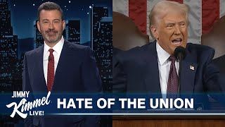 Jimmy Kimmel Reacts to Donald Trump’s Address to Congress [upl. by Netsud]