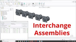 Creo Parametric  Interchange Assemblies  Replacing Components [upl. by Potash]