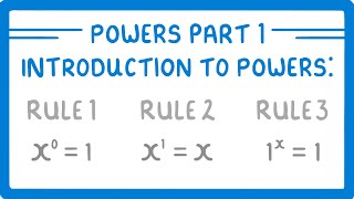 GCSE Maths  Introduction to PowersIndices amp 3 Basic Rules Powers Part 16 29 [upl. by Lyman]